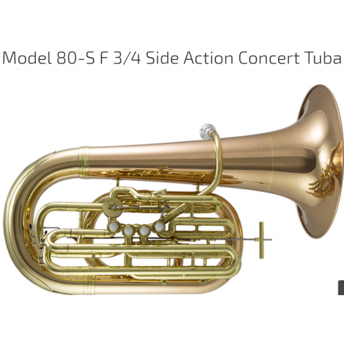 INSTRUMENTS - TUBAS-Model Model 80-S F 3-4 Side Action Concert Tuba